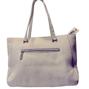 Kate Spade Hopkins Street Large Dharma Leather Work Satchel Tote Ivory